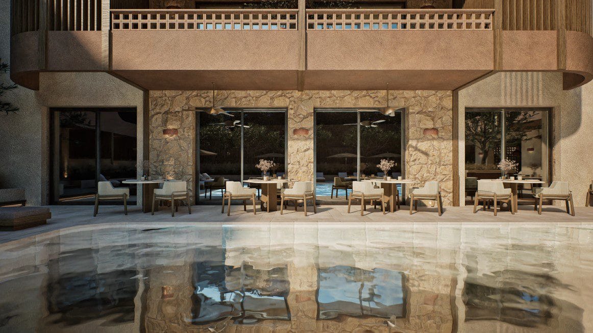 Pool view Hotel Aethra & Suites